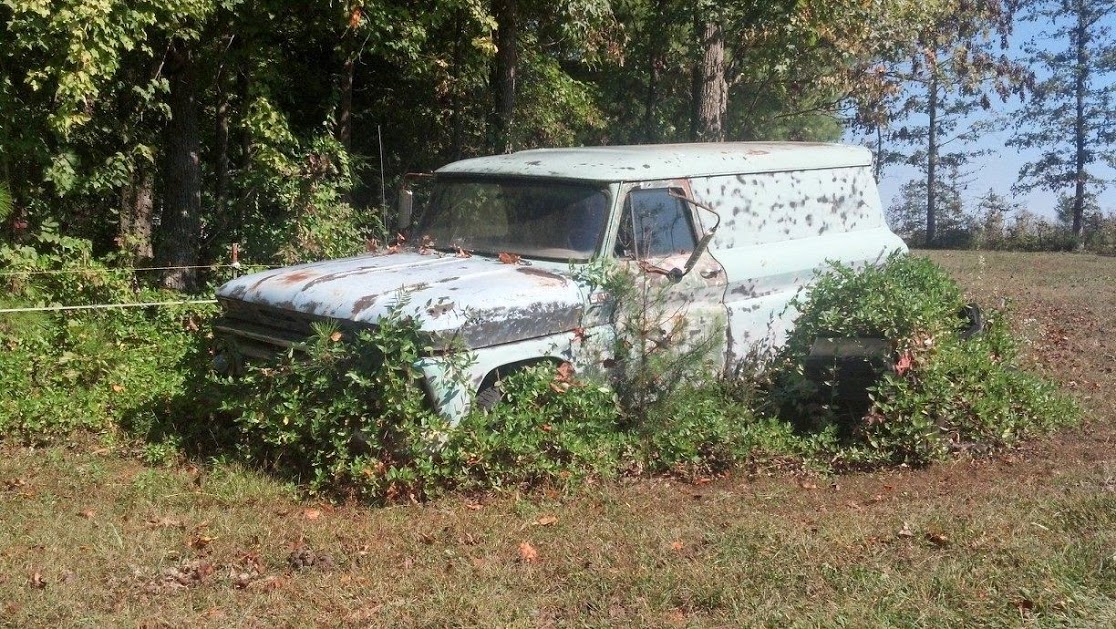 Rusty Old Chevrolet Panel Truck