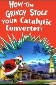 grinch stealing a catalytic converter